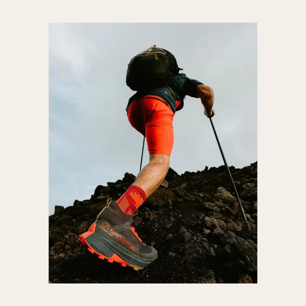 Sapato de caminhada La Sportiva Prodigio Hike GTX impermeável com membrana Gore-Tex e sola FriXion XT Red