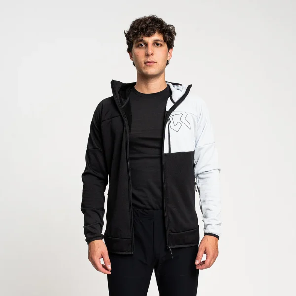 Casaco polar com capuz Rock Experience Kobra para caminhadas, alpinismo e escalada – respirável, elástico, quente