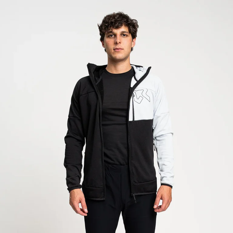 Casaco polar com capuz Rock Experience Kobra para caminhadas, alpinismo e escalada – respirável, elástico, quente