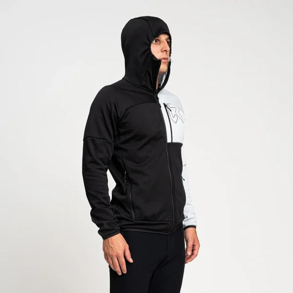 Casaco polar com capuz Rock Experience Kobra para caminhadas, alpinismo e escalada – respirável, elástico, quente