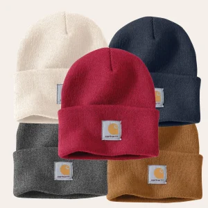 Carhartt A18 Watch Hat Gorro de malha para atividades ao ar livre, trabalho e lazer, gorro de inverno quente e resistente