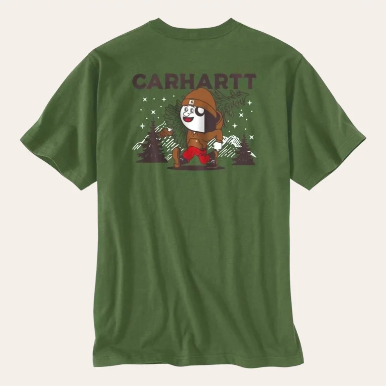 T-shirt Carhartt Outdoor Graphic com motivo natalício, algodão pesado, corte descontraído