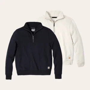 Carhartt half zip sweatshirt for women, relaxed cut, in cotton and TENCEL™, ideal for everyday use and outdoor activities