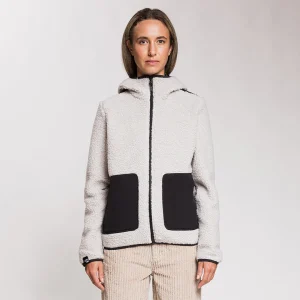 Casaco polar Rock Experience Re.Moose Pass em sherpa reciclado com ombros e bolsos reforçados