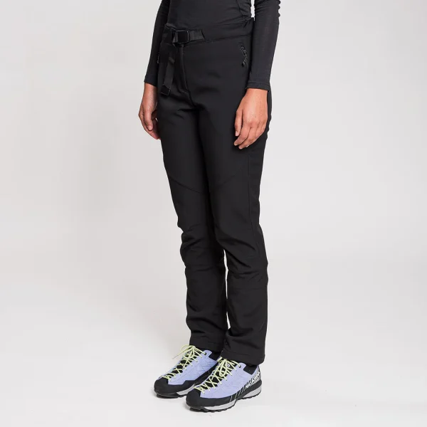 Calças Softshell Rock Experience Triolet – à prova de vento, repelentes à água, ideais para caminhadas de inverno.