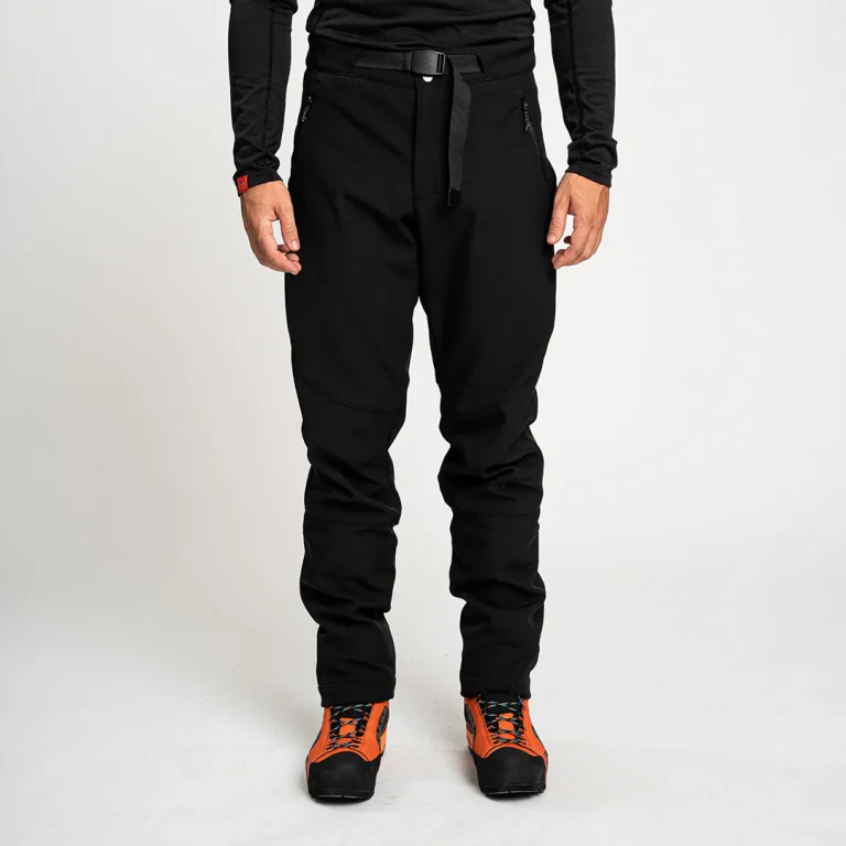 Calças Softshell Rock Experience Triolet – à prova de vento, repelentes à água, ideais para caminhadas de inverno.