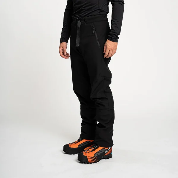 Calças Softshell Rock Experience Triolet – à prova de vento, repelentes à água, ideais para caminhadas de inverno.