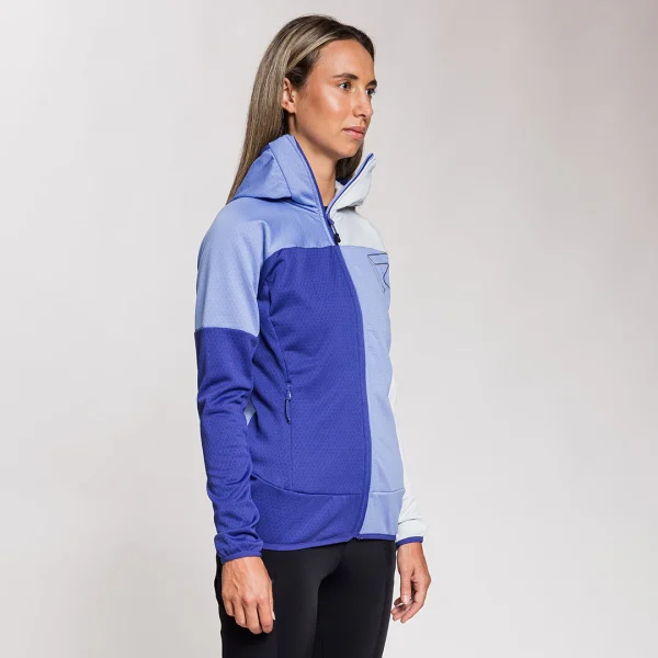 Casaco polar com capuz Rock Experience Kobra para caminhadas, alpinismo e escalada – respirável, elástico, quente