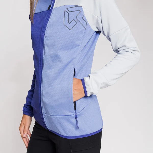 Casaco polar com capuz Rock Experience Kobra para caminhadas, alpinismo e escalada – respirável, elástico, quente