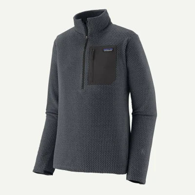 Patagonia R1 Air Fleece Zip-Neck – polar leve e respirável para caminhadas, desporto e uso diário.