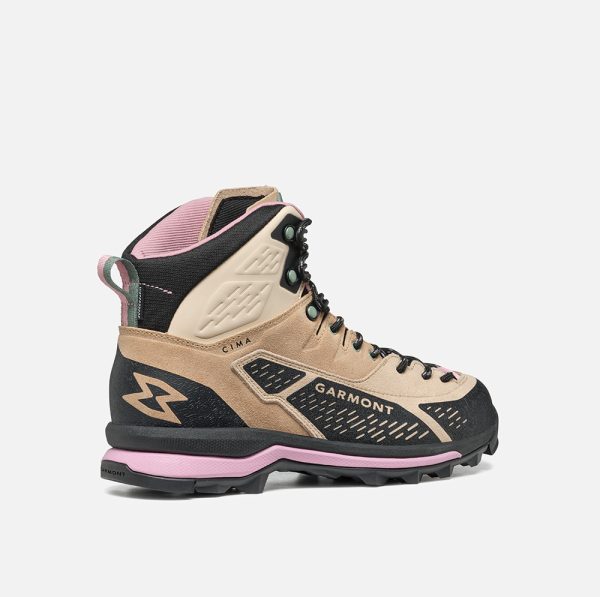 Garmont CIMA WP waterproof hiking boot for demanding outdoor trips with a grippy sole and asymmetric laces