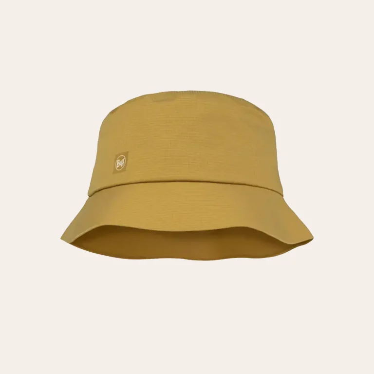 Chapéu impermeável BUFF Rain Bucket Hat com proteção contra chuva 360° para atividades ao ar livre, trekking e caminhadas.