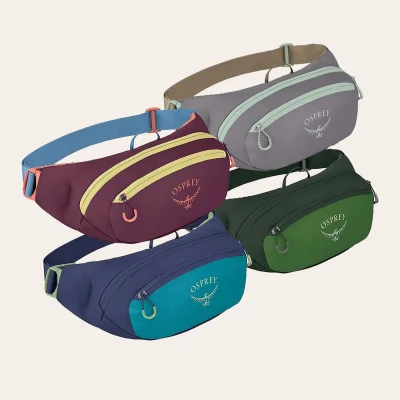 Osprey Daylite Waist - lightweight and durable waist bag for hiking, travelling and everyday use, made from recycled polyester.