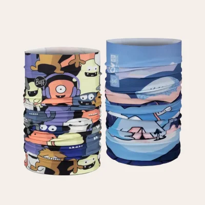 Lenço multifuncional Buff EcoStretch Kids Neckwear – proteção elástica e respirável para o pescoço das crianças durante caminhadas, acampamentos e para qualquer clima