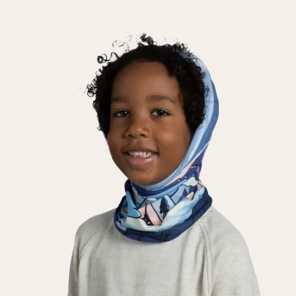 Lenço multifuncional Buff EcoStretch Kids Neckwear – proteção elástica e respirável para o pescoço das crianças durante caminhadas, acampamentos e para qualquer clima