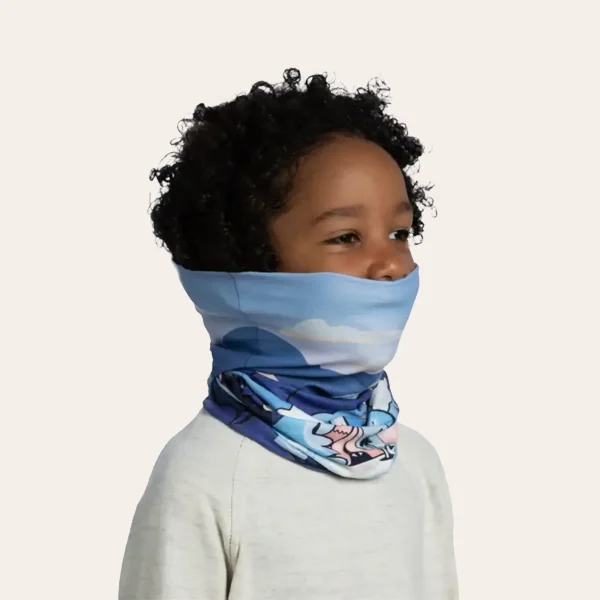 Lenço multifuncional Buff EcoStretch Kids Neckwear – proteção elástica e respirável para o pescoço das crianças durante caminhadas, acampamentos e para qualquer clima
