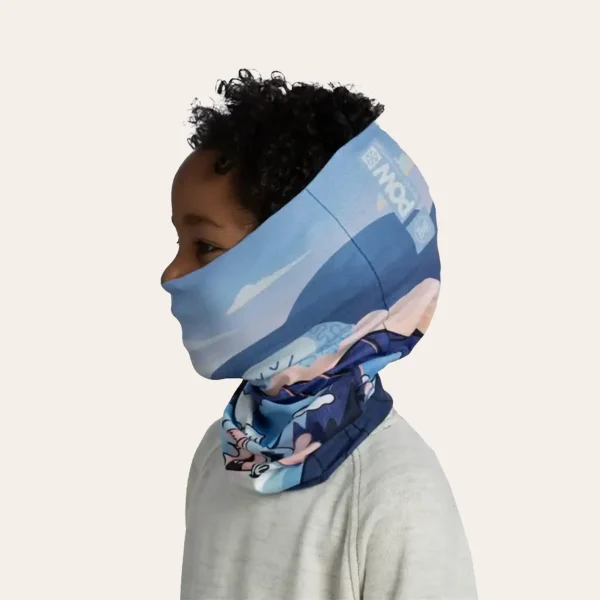 Lenço multifuncional Buff EcoStretch Kids Neckwear – proteção elástica e respirável para o pescoço das crianças durante caminhadas, acampamentos e para qualquer clima