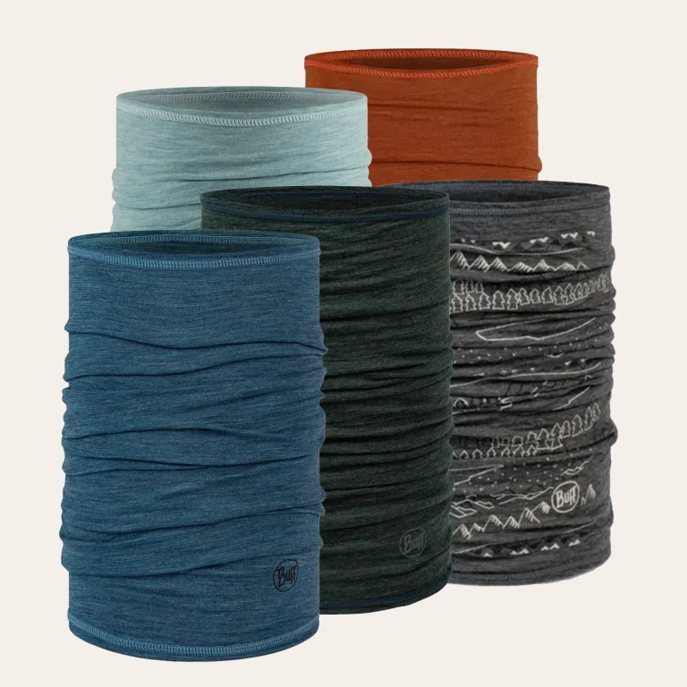Buff Merino Lightweight Multifunctional Neckwear in 100% merino wool, lightweight scarf for outdoor activities and hiking