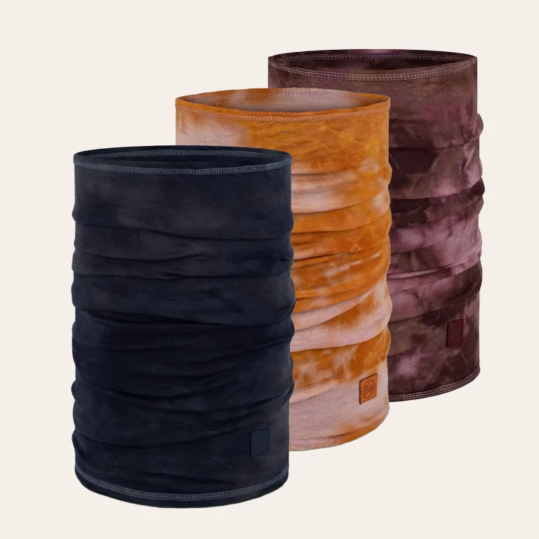Buff Merino Lightweight Natural Dye multifunctional scarf 100% merino wool, naturally dyed, breathable and anti-odour.