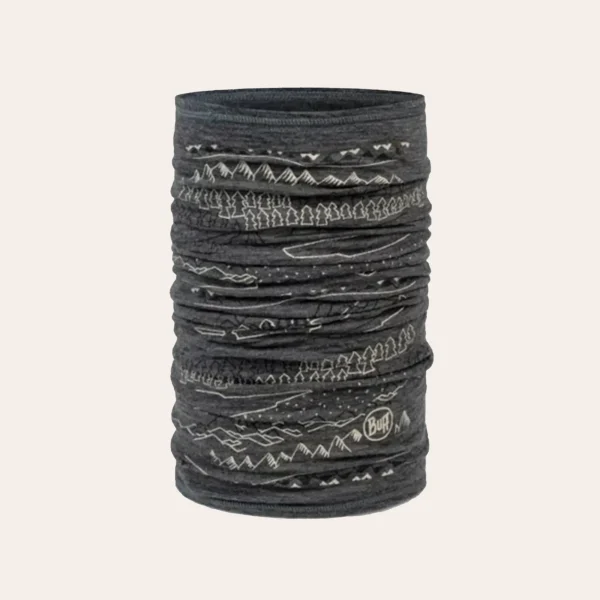 Buff Merino Lightweight Multifunctional Neckwear in 100% merino wool, lightweight scarf for outdoor activities and hiking