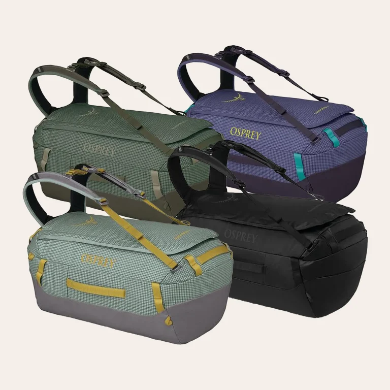 Osprey Transporter Duffel - durable, water-repellent travelling bags made from recycled nylon