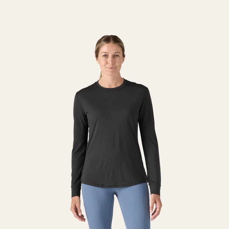 Camisa Patagonia Long-Sleeved Capilene Cool Merino Blend – camisa sustentável de lã merino de alto desempenho para trekking, caminhadas e desporto