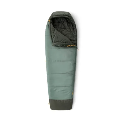 Sea to Summit Boab -1 synthetic sleeping bag with tapered-rectangular shape, Revive Loft insulation and recycled materials.