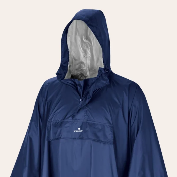 Poncho Ferrino Todomodo RP impermeável em nylon Ripstop 2.000 mm para trekking e aventuras outdoor
