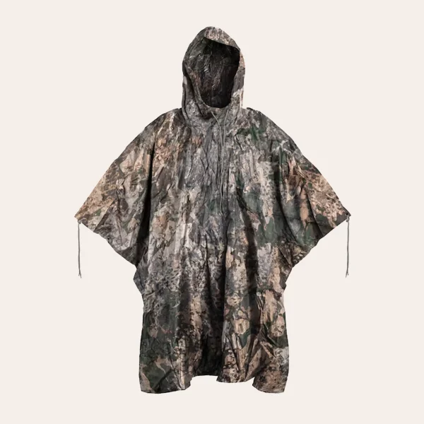 Waterproof MIL-TEC Ripstop poncho in PhantomLeaf WASP I Z1B, WASP I Z2 and WASP I Z3A patterns for outdoor, trekking and bushcraft use.