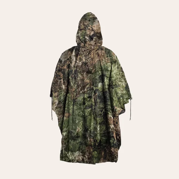Waterproof MIL-TEC Ripstop poncho in PhantomLeaf WASP I Z1B, WASP I Z2 and WASP I Z3A patterns for outdoor, trekking and bushcraft use.