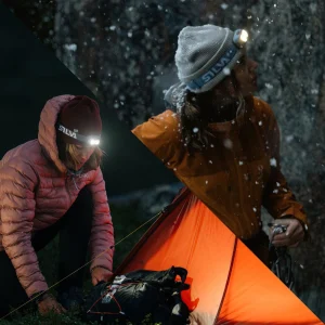 Lanterna frontal Silva Seek 320 com 320 lúmenes, tecnologia híbrida para atividades ao ar livre, trekking e campismo.