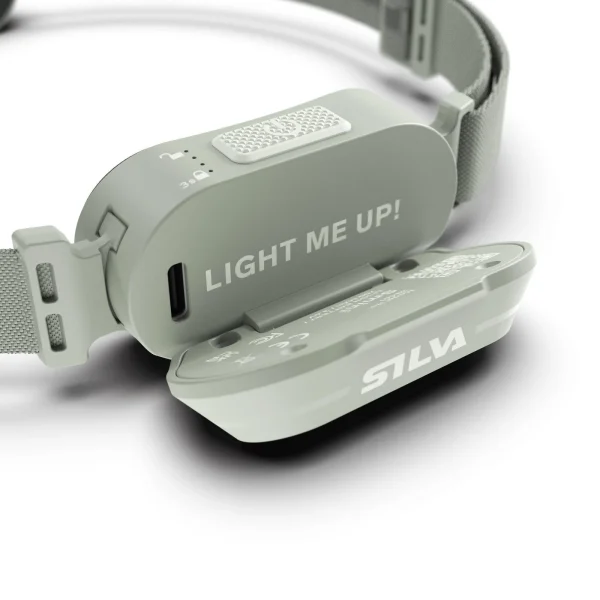 Silva Smini w. Rear Light lanterna frontal ultraleve 250 lúmenes com luz traseira para corrida trail running e outdoor.