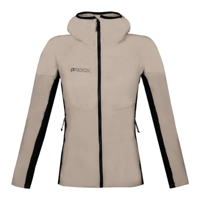 Rock Experience South Face Hoodie Hybrid Jacket jaqueta técnica híbrida em fleece grid reciclado e ripstop para caminhada e montanhismo