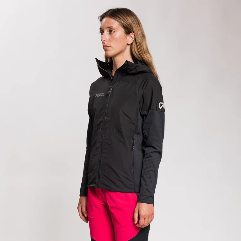 Rock Experience South Face Hoodie Hybrid Jacket jaqueta técnica híbrida em fleece grid reciclado e ripstop para caminhada e montanhismo