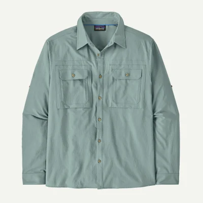 Patagonia Long-Sleeved Self-Guided Sun Shirt camisa técnica manga comprida homem com proteção solar 40+ UPF em poliéster reciclado