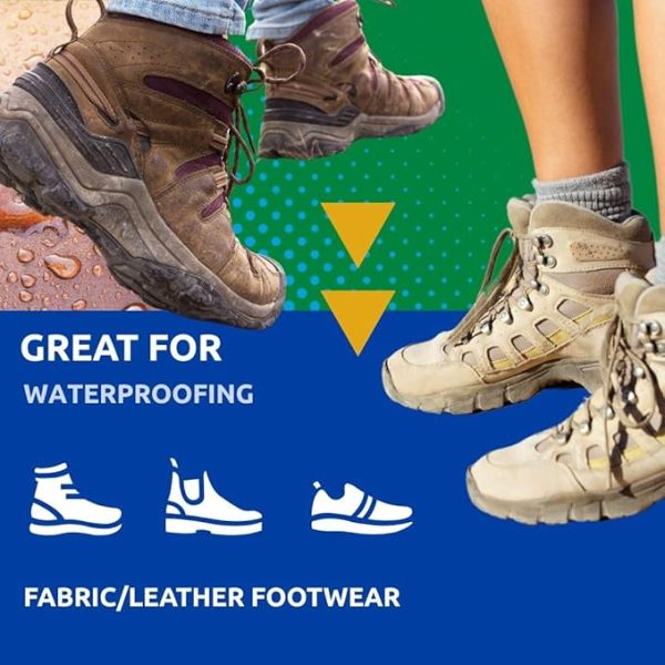 Impermeabilização Nikwax Fabric & Leather Proof para calçado outdoor em tecido e couro, mantendo a respirabilidade