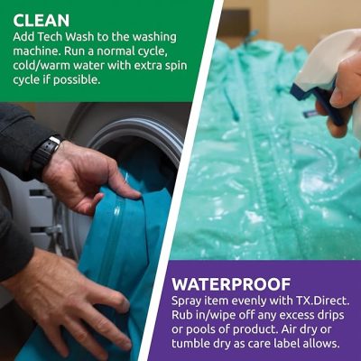 Nikwax TX.Direct Spray-On impregnação impermeabilizante para vestuário impermeável e respirável outdoor