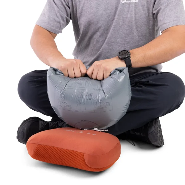 Almofada insuflável Sea to Summit Aeros Premium Pillow para campismo e trekking, almofada leve com memory foam e tecido reciclado