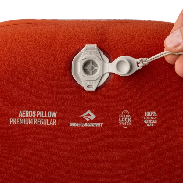 Almofada insuflável Sea to Summit Aeros Premium Pillow para campismo e trekking, almofada leve com memory foam e tecido reciclado