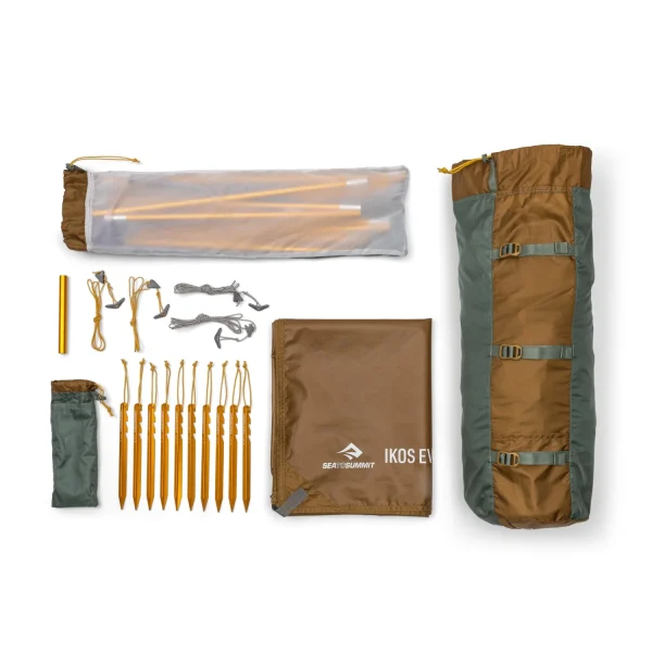 Sea to Summit IKOS EVO TR2 tenda de campismo ultraconfortável para trekking e campismo com arquitetura Tension Ridge e grande espaço interior