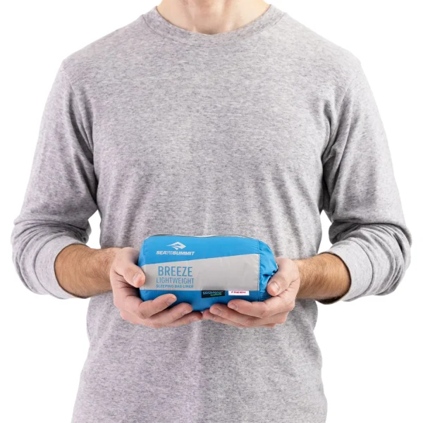 Sea to Summit Breeze Lightweight Sleeping Bag Liner liner leve para saco-cama em tecido COOLMAX EcoMade e Tencel respirável para campismo trekking e viagens
