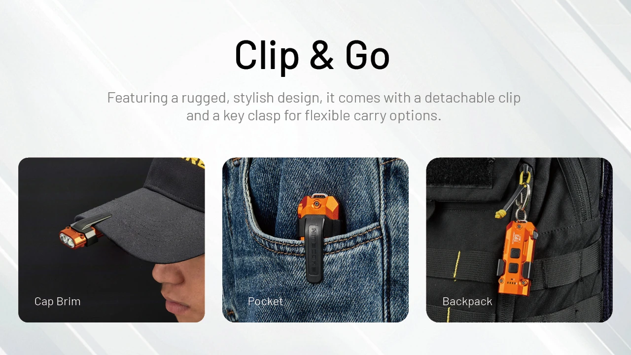 Lanterna Nitecore TIP3 compacta 720 lúmenes USB-C EDC outdoor