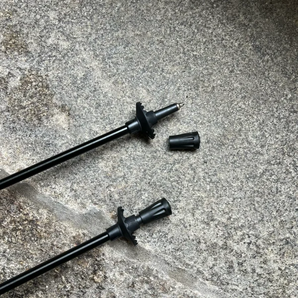 Ponta de carboneto e taco de borracha bastão trekking ASOLO aderência trilhos outdoor