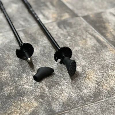 Ponteiras de borracha para bastões de Nordic Walking e trekking com formato inclinado para melhor aderência