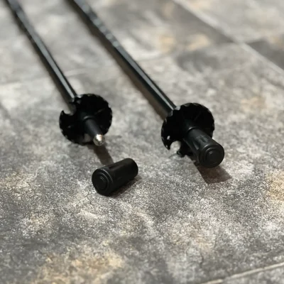 Ponteira de borracha redonda para bastões de trekking com maior aderência em superfícies duras