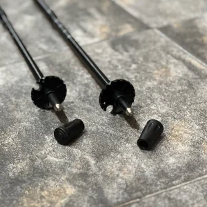 Ponteira de borracha redonda para bastões de trekking com maior aderência em superfícies duras