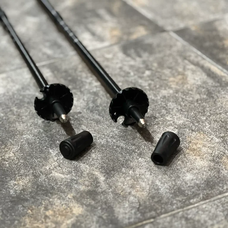 Ponteira de borracha redonda para bastões de trekking com maior aderência em superfícies duras