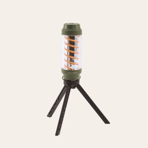 Lanterna compacta Easy Camp Wintergreen Compact Lantern para campismo e trekking com tripé e luz LED recarregável