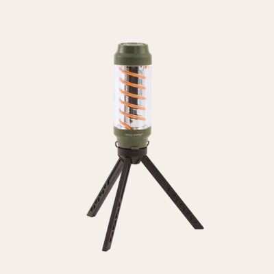 Lanterna compacta Easy Camp Wintergreen Compact Lantern para campismo e trekking com tripé e luz LED recarregável