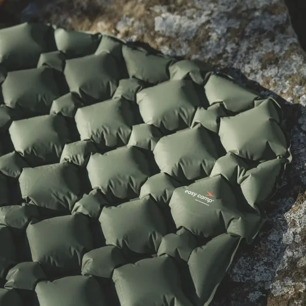 Lightweight Easy Camp Golden Eagle Regular inflatable mattress for camping, trekking and travelling with TPU nylon construction and compact size